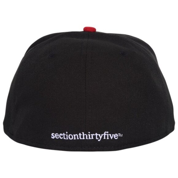 New Era Men's 59Fifty Fitted Hat 7 5/8 Black & Red Future. - Picture 4 of 5